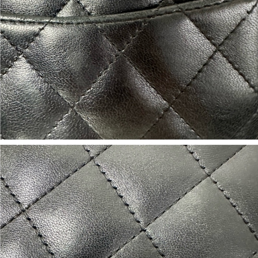 Chanel lambskin wallet on chain black with silver hardware - Picture 4 of 6